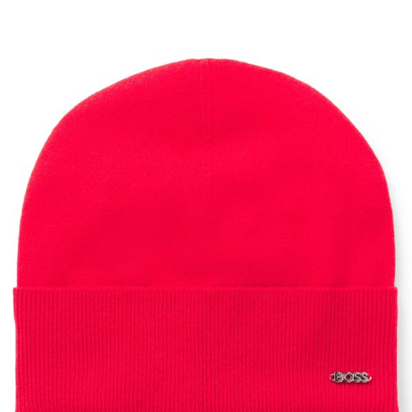 Bonnet en laine et cachemire à logo – Hugo Boss