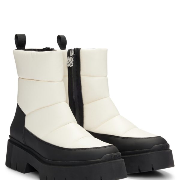 Bottines en similicuir à effet matelassé – Hugo Boss