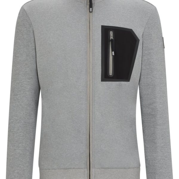 Cardigan d’équitation avec poche-poitrine zippée – Hugo Boss