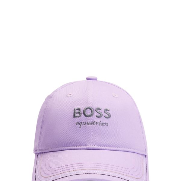 Casquette d’équitation à logo brodé et bride en cuir – Hugo Boss