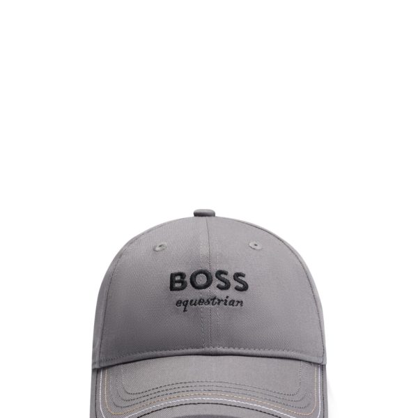 Casquette d’équitation à logo brodé et bride en cuir – Hugo Boss