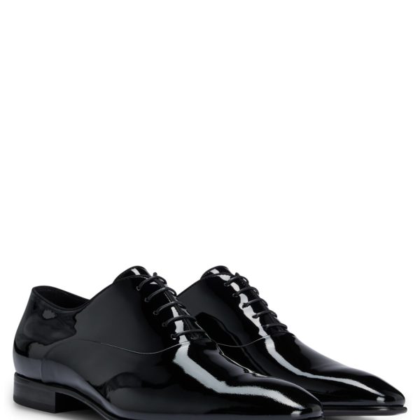 Chaussures Oxford en cuir verni à forme pointue – Hugo Boss
