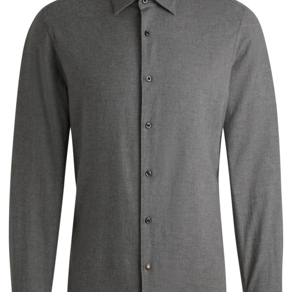 Chemise décontractée en sergé de coton à col Kent – Hugo Boss