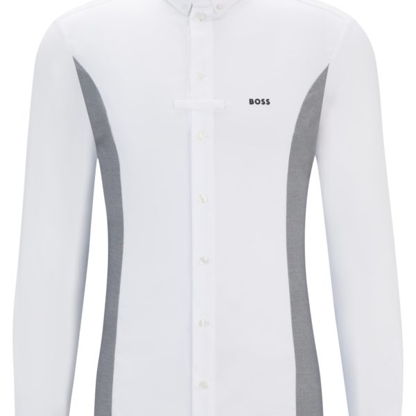 Chemise d’équitation de concours avec empiècements chinés – Hugo Boss