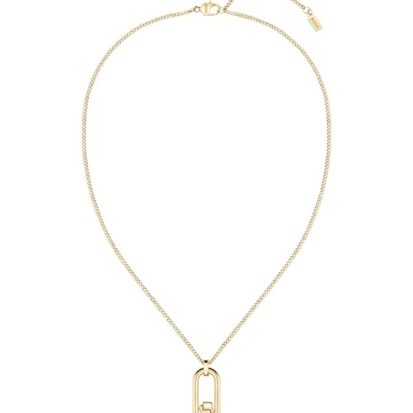 Collier chaîne doré avec pendentif monogramme double B – Hugo Boss