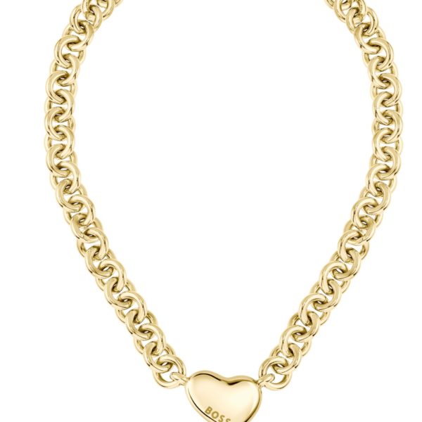 Collier chaîne dorée avec pendentif cœur – Hugo Boss