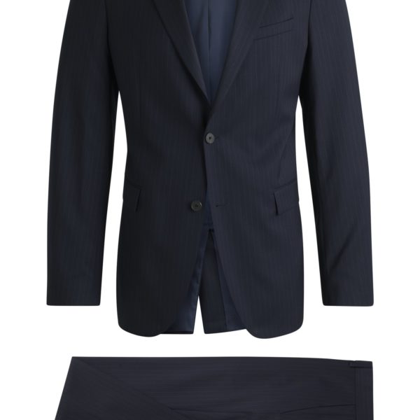 Costume Slim en laine vierge à rayures tennis – Hugo Boss