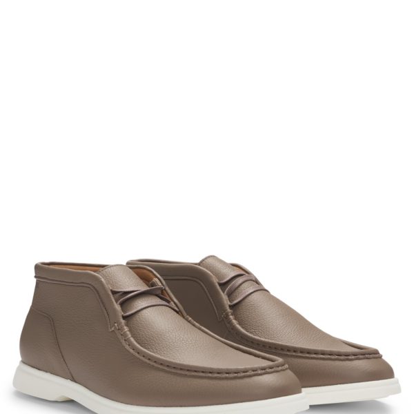 Desert boots en cuir foulonné à plateau – Hugo Boss