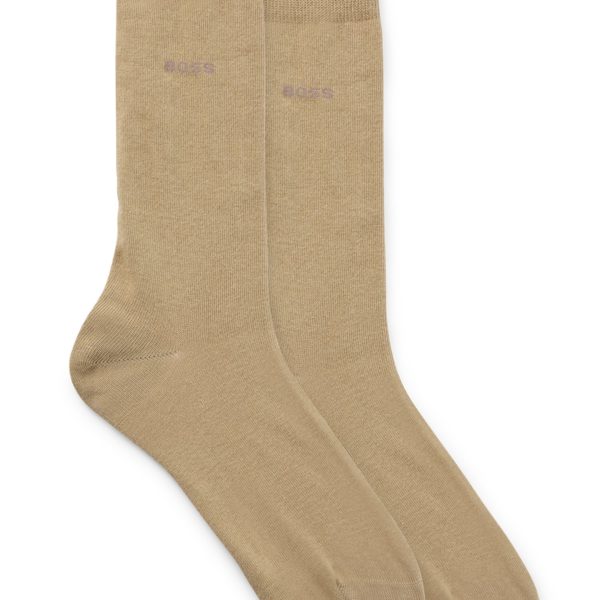 Lot de deux paires de chaussettes mi-mollet en coton mélangé – Hugo Boss