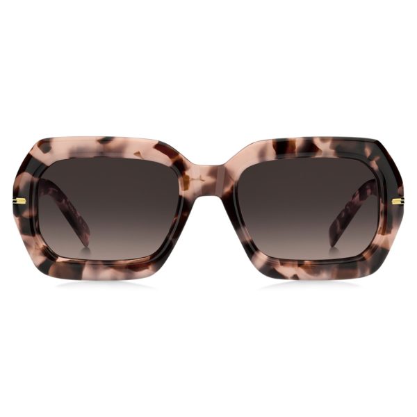 Lunettes de soleil à motif Havana rose et charnières dorées – Hugo Boss