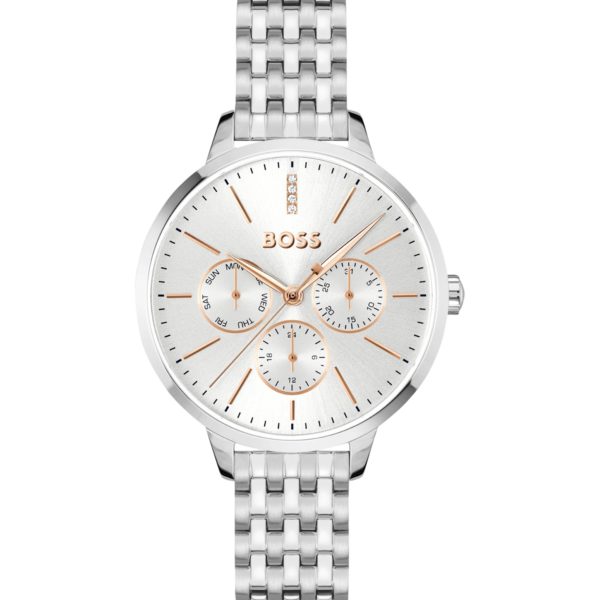 Montre argentée avec cadran orné de strass – Hugo Boss