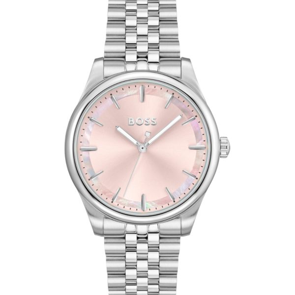 Montre avec insert en nacre et bracelet à maillons bombés – Hugo Boss