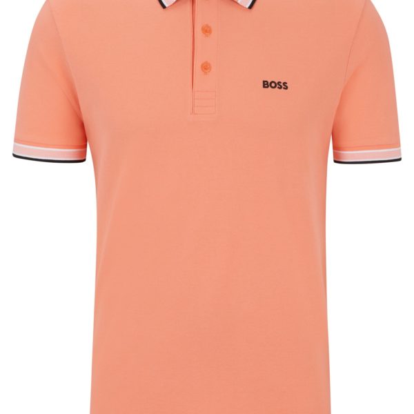 Polo Paddy en piqué de coton avec sous-col logoté – Hugo Boss