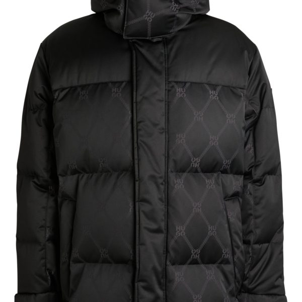 Parka déperlante avec motif jacquard emblématique – Hugo Boss