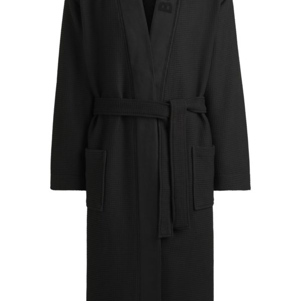 Peignoir en tissu à la structure gaufrée avec logo brodé – Hugo Boss
