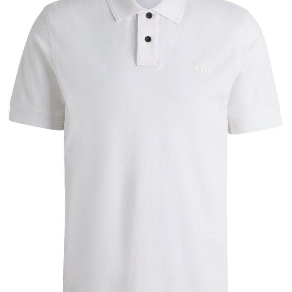 Polo en piqué de coton avec logo imprimé – Hugo Boss
