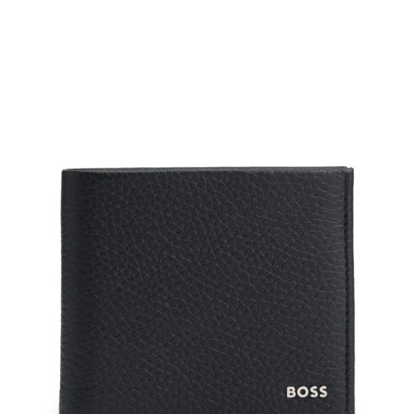 Portefeuille en cuir grainé avec logo – Hugo Boss