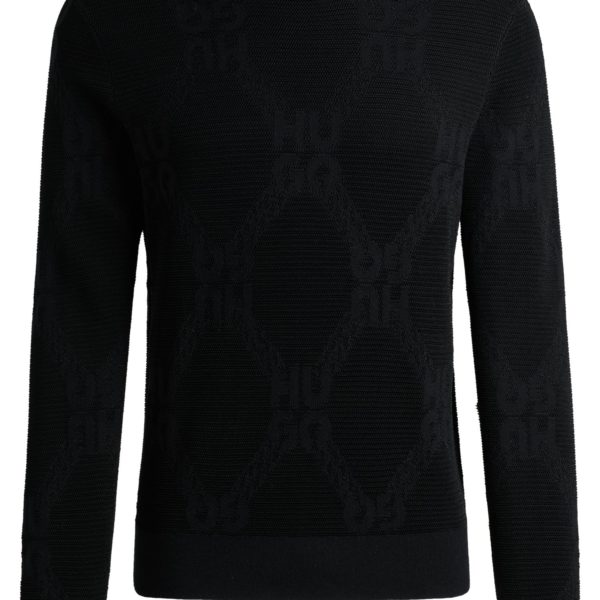 Pull Regular en maille à motif chaîne emblématique – Hugo Boss
