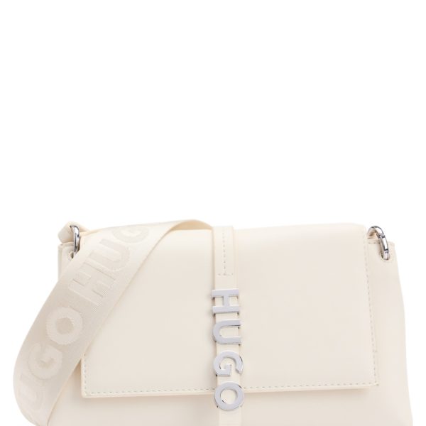 Sac porté croisé en similicuir avec fermoir en métal logoté – Hugo Boss