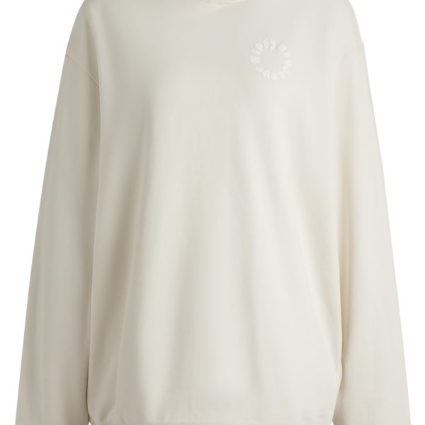 Sweat à capuche Oversize en molleton de coton avec message – Hugo Boss
