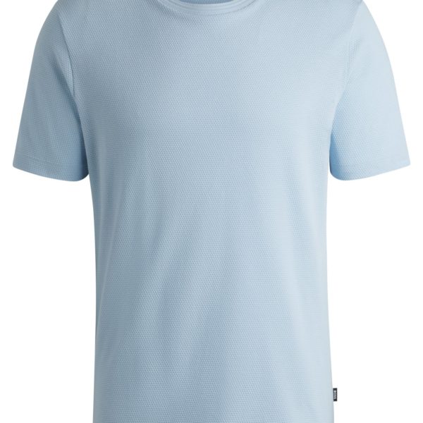 T-shirt en coton mélangé à la structure jacquard effet bulle – Hugo Boss