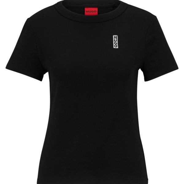 T-shirt en pur coton avec logo effet marqueur – Hugo Boss