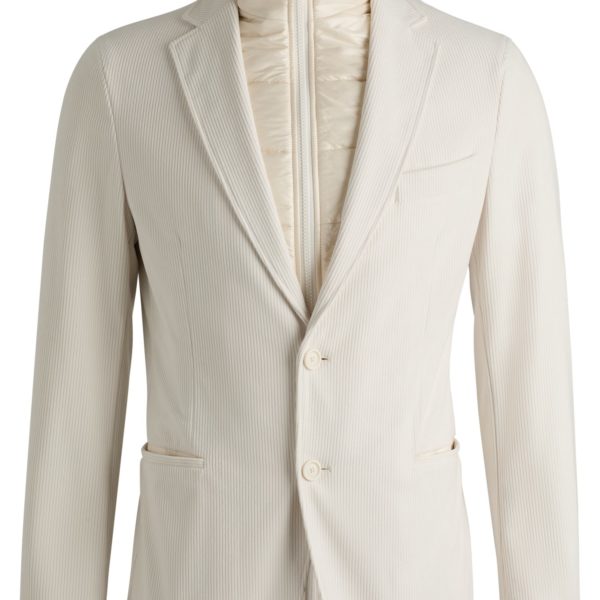 Veste Slim en velours côtelé stretch performant – Hugo Boss