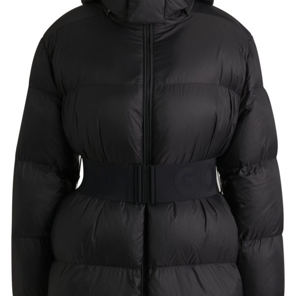 Veste matelassée à capuche amovible avec ceinture logotée amovible – Hugo Boss