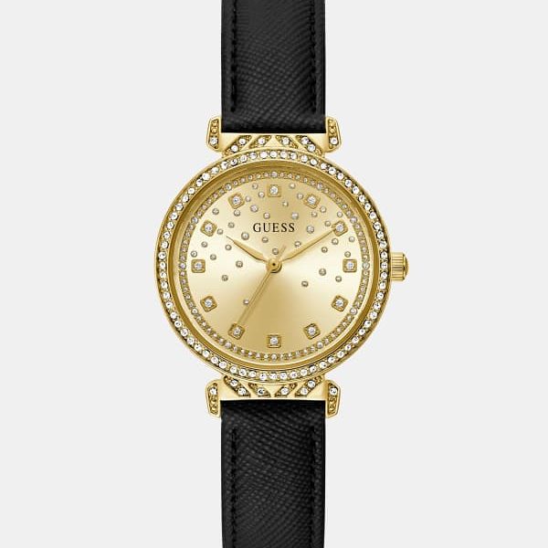 Montre Analogique En Cuir Véritable – Guess