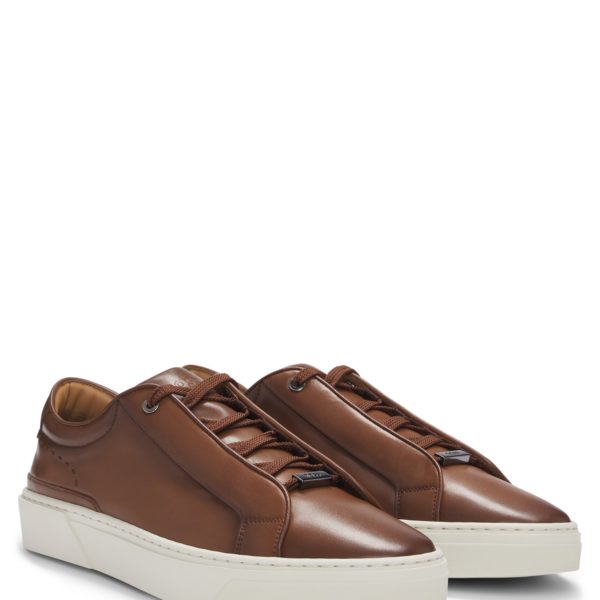 Baskets basses Gary en cuir bruni – Hugo Boss
