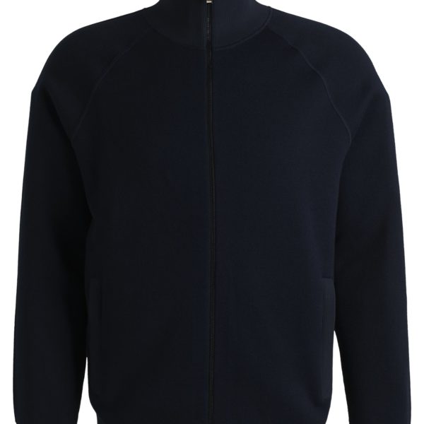 Cardigan zippé en coton et laine vierge – Hugo Boss