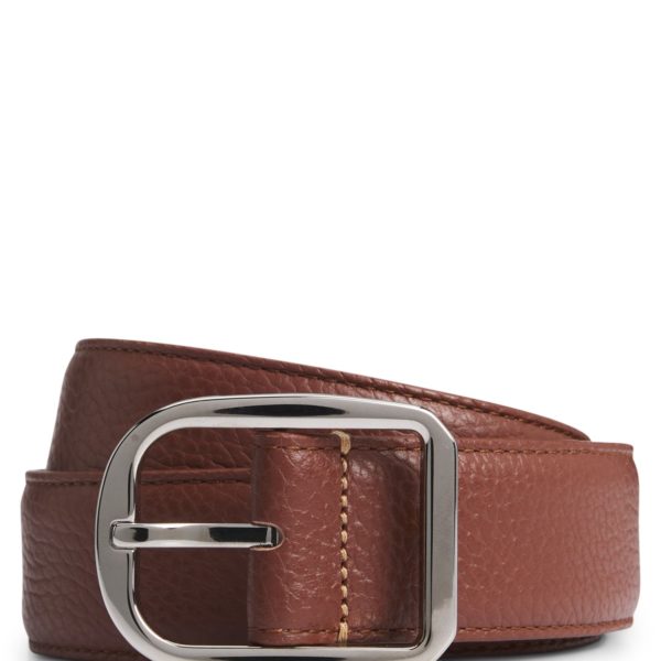 Ceinture en cuir italien avec boucle ronde à ardillon – Hugo Boss