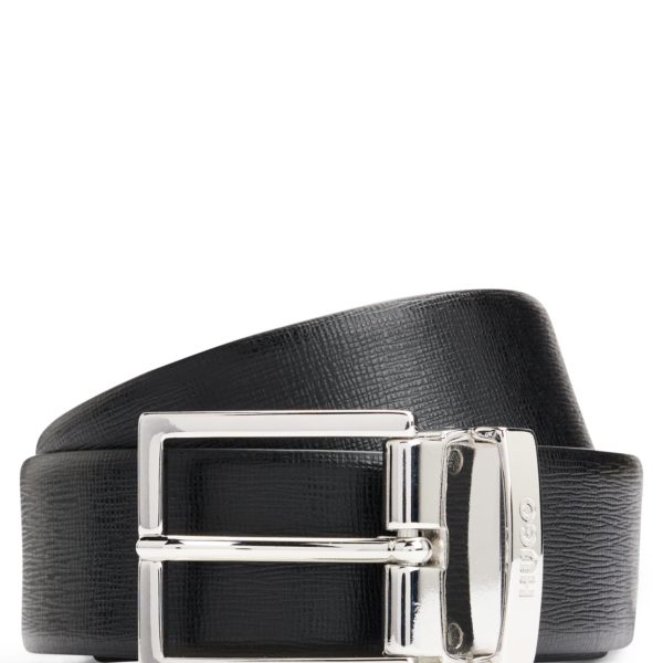 Ceinture réversible en cuir italien avec passant logoté – Hugo Boss