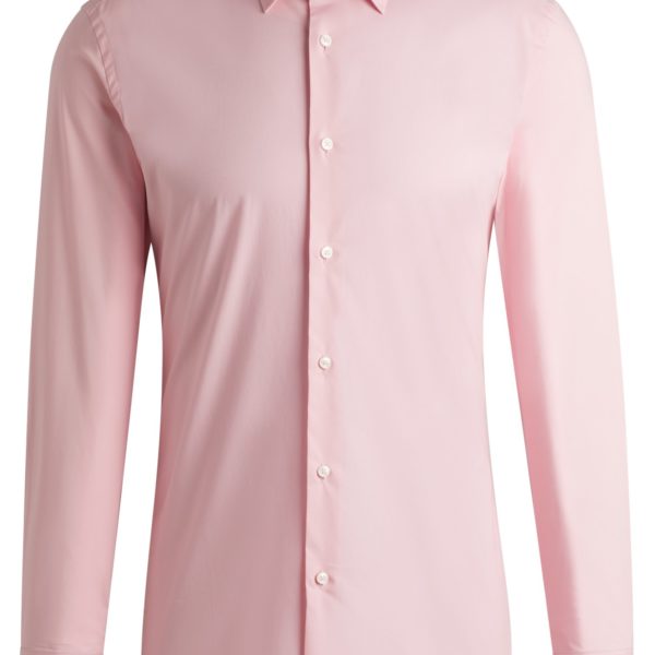 Chemise Slim en popeline de coton stretch facile à repasser – Hugo Boss