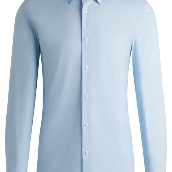 Chemise Slim en popeline de coton stretch facile à repasser – Hugo Boss