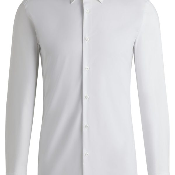 Chemise Slim en popeline de coton stretch facile à repasser – Hugo Boss