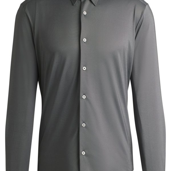 Hugo Boss Chemise Slim en tissu stretch performant structuré