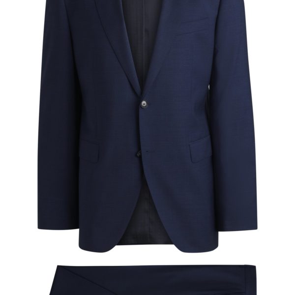 Costume Regular en laine stretch à motif – Hugo Boss