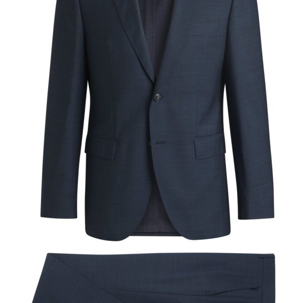 Costume Regular en laine vierge à micro motif – Hugo Boss