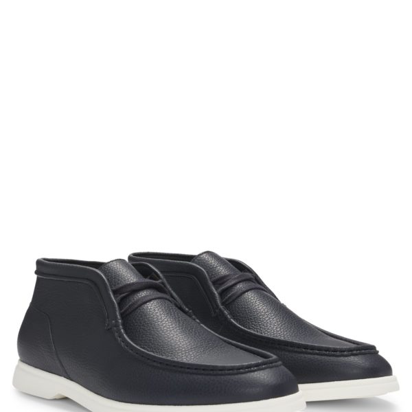 Desert boots en cuir foulonné à plateau – Hugo Boss