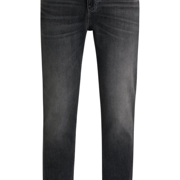 Jean Regular Maine en denim stretch noir confortable – Hugo Boss