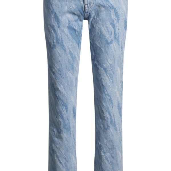 Jean Slim en denim bleu à motif laser – Hugo Boss