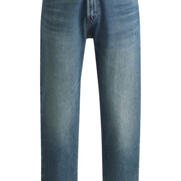 Jean Relaxed Tapered en denim de coton bleu – Hugo Boss
