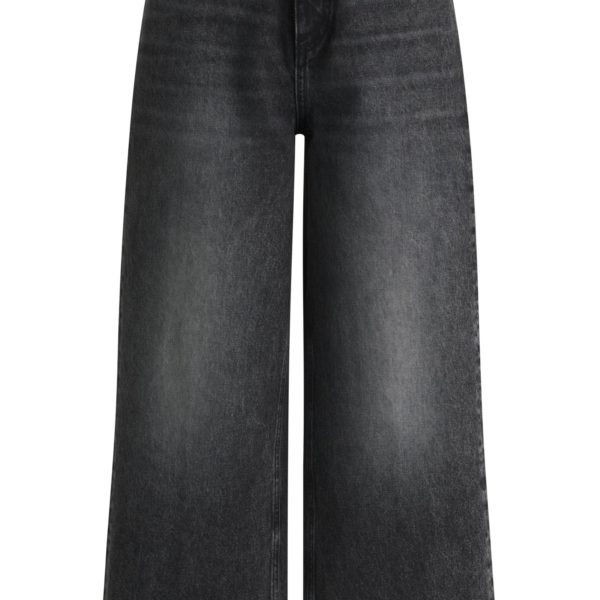 Jean large en denim rigide noir – Hugo Boss