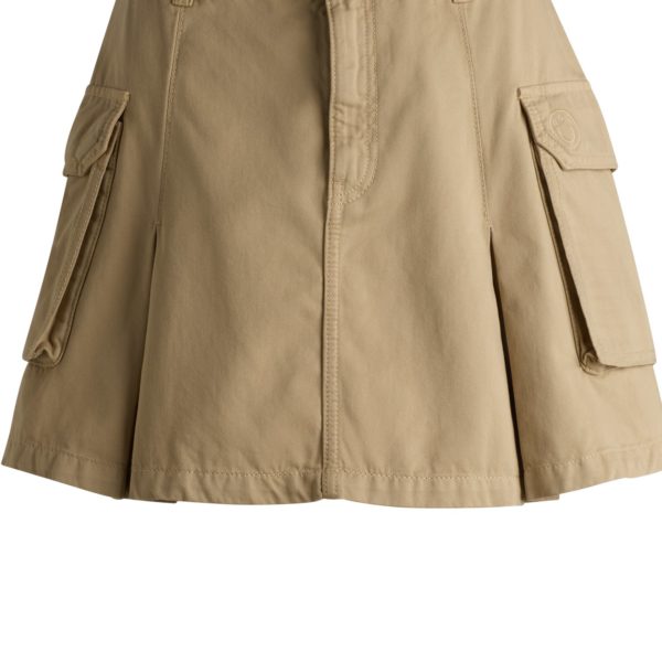 Jupe cargo en twill de coton plissée sur le devant – Hugo Boss