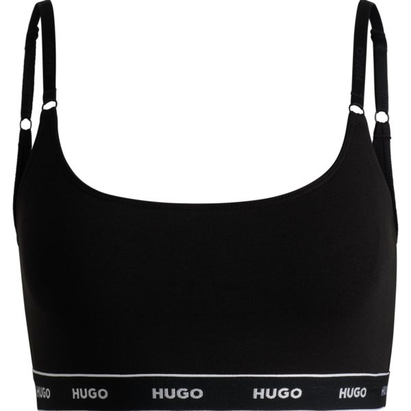 Lot de deux brassières en coton stretch avec sous-bande logotée – Hugo Boss