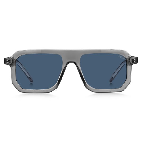 Lunettes de soleil teinte grise transparente avec verres bleus – Hugo Boss