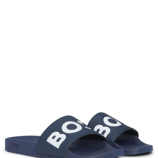 Hugo Boss Mules confectionnées en Italie avec grand logo