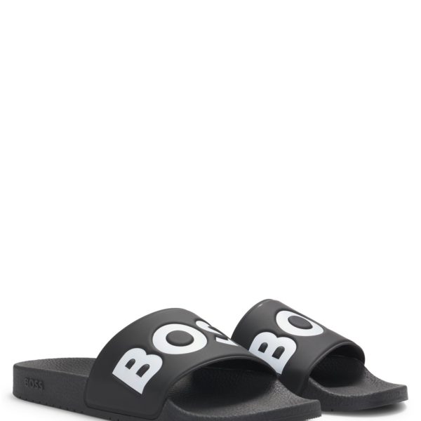 Mules confectionnées en Italie avec grand logo – Hugo Boss