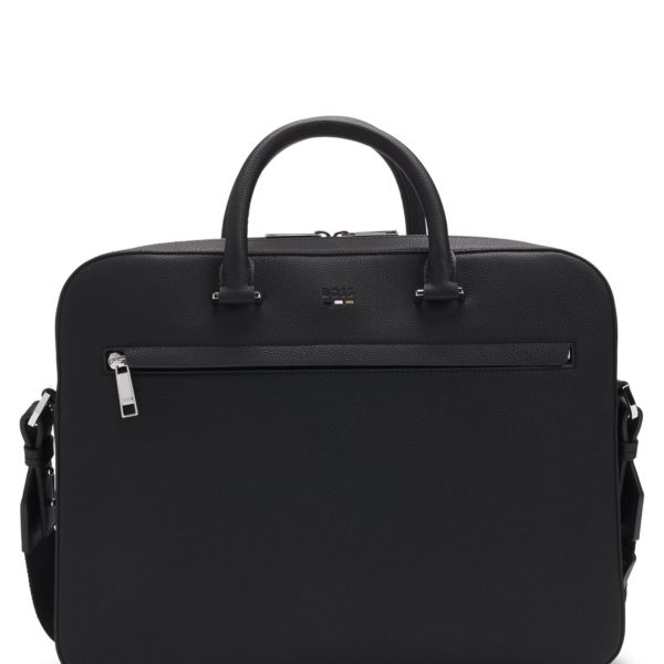 Porte-documents en similicuir grainé avec rayures emblématiques – Hugo Boss